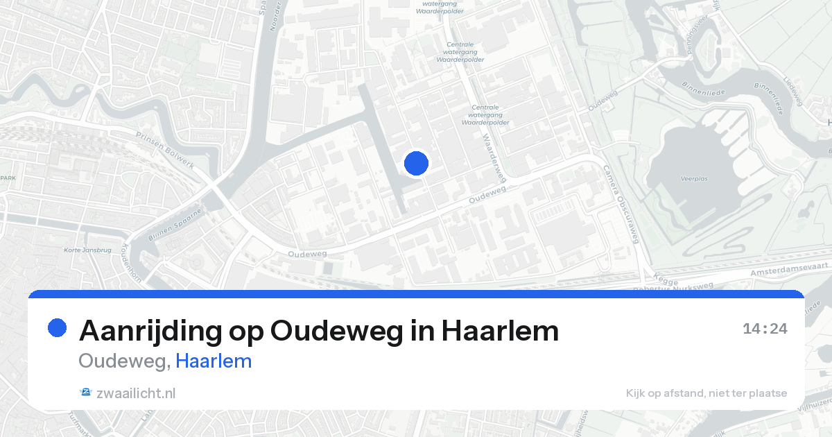Aanrijding op Oudeweg in Haarlem — 22 aug 2026