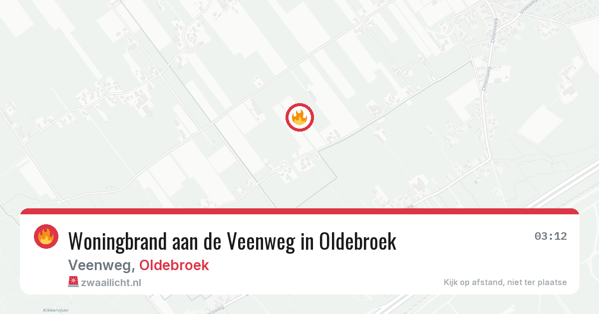 Woningbrand aan de Veenweg in Oldebroek — 2 mei 2026