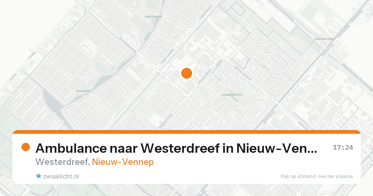 Ambulance naar Westerdreef in Nieuw-Vennep — 19 aug 2026