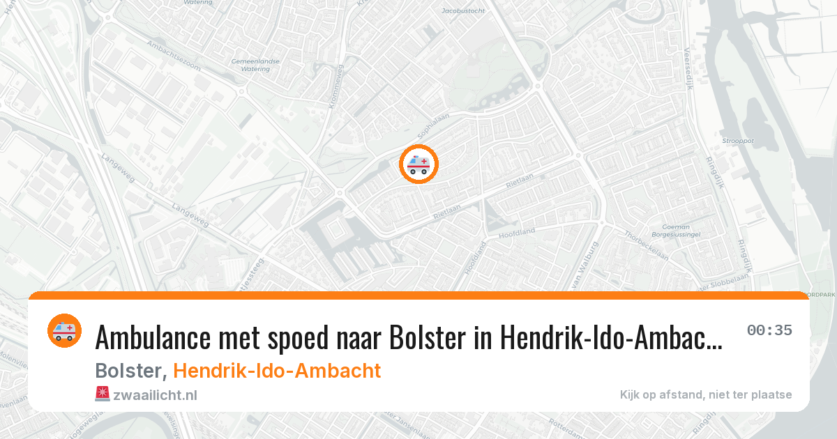 Ambulance met spoed naar Bolster in Hendrik-Ido-Ambacht — 24 jun 2026