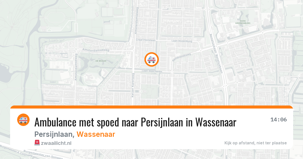 Ambulance met spoed naar Persijnlaan in Wassenaar — 21 jan 2026