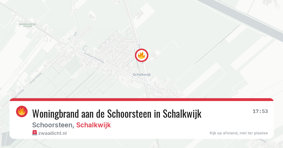 Woningbrand aan de Schoorsteen in Schalkwijk — 18 mrt 2026