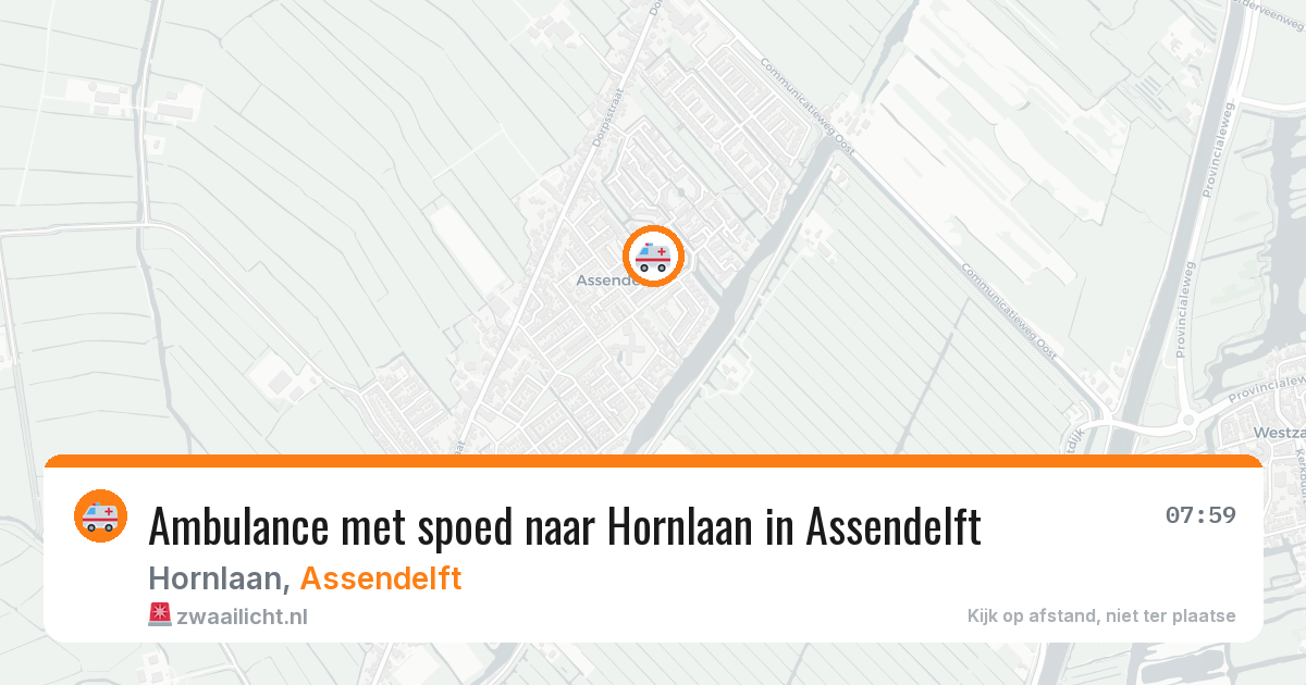 Ambulance met spoed naar Hornlaan in Assendelft — 22 jan 2026