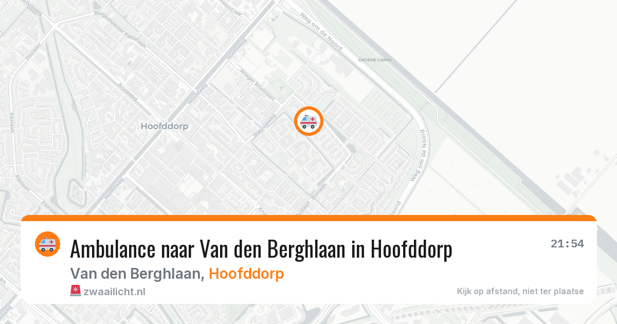 Ambulance naar Van den Berghlaan in Hoofddorp — 24 mrt 2026