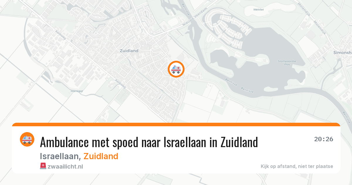 Ambulance met spoed naar Israellaan in Zuidland — 27 jun 2026