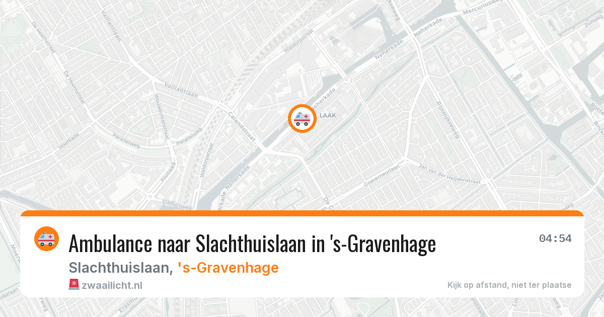 Ambulance naar Slachthuislaan in 's-Gravenhage — 26 jun 2026