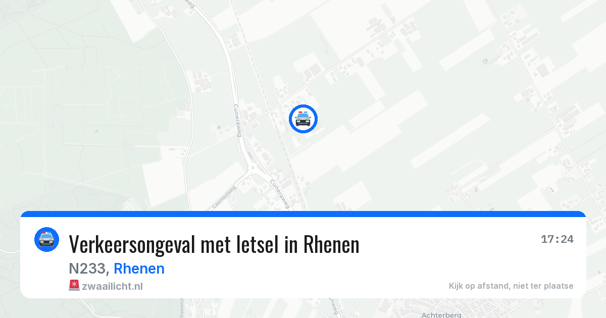 Verkeersongeval met letsel in Rhenen — 24 jul 2026