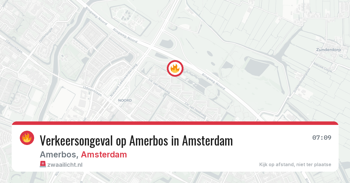 Verkeersongeval op Amerbos in Amsterdam — 25 mei 2026