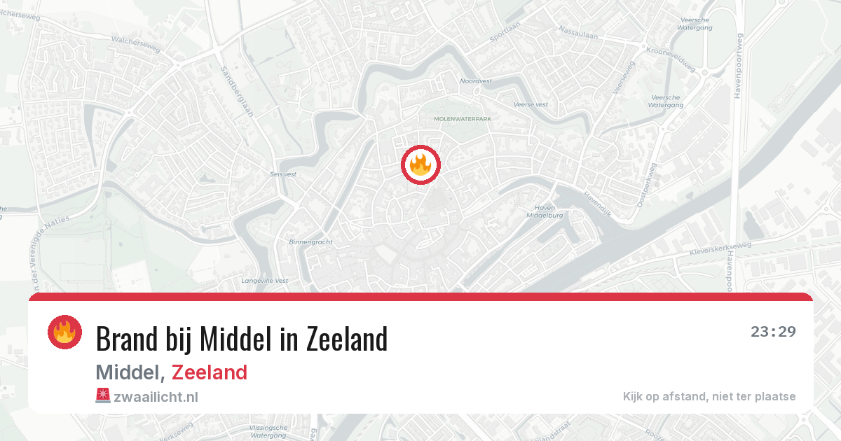 Brand bij Middel in Zeeland — 22 apr 2026