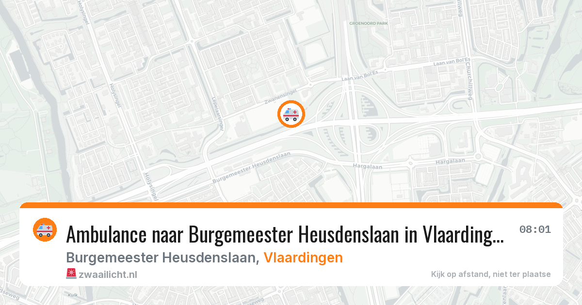 Ambulance naar Burgemeester Heusdenslaan in Vlaardingen — 8 jun 2026