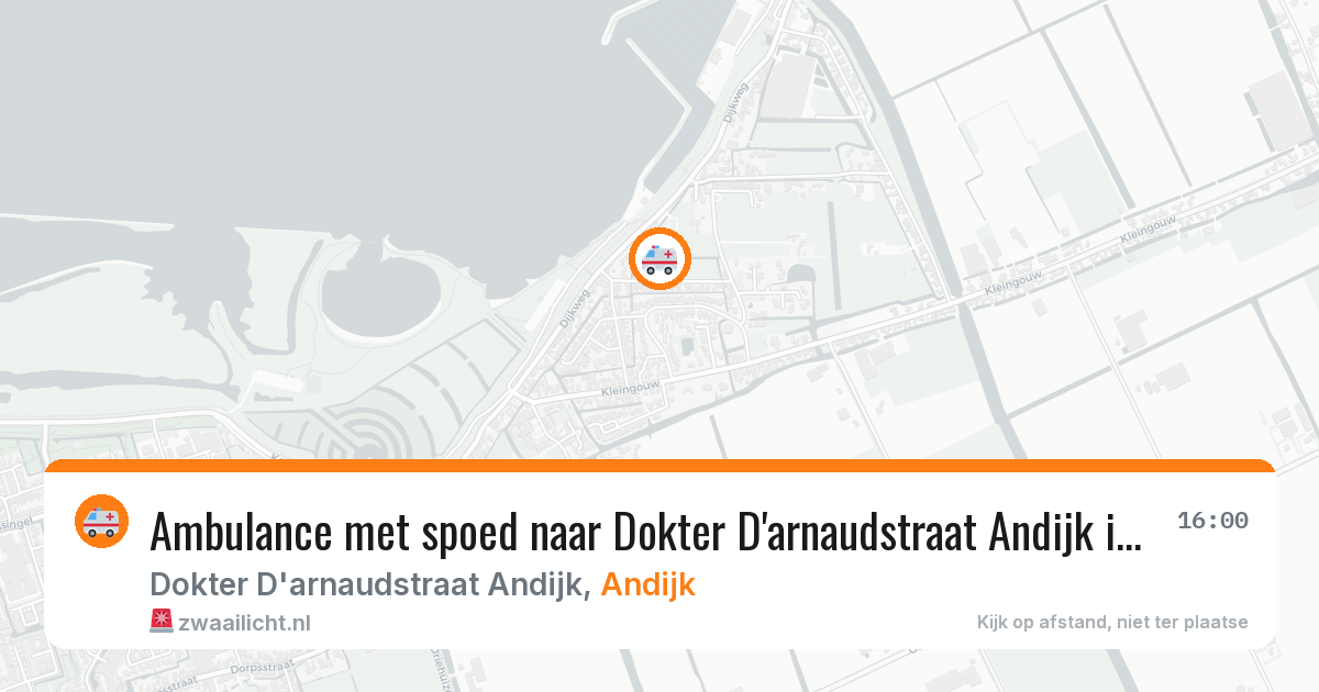 Ambulance met spoed naar Dokter D'arnaudstraat Andijk in Andijk — 16 apr 2026