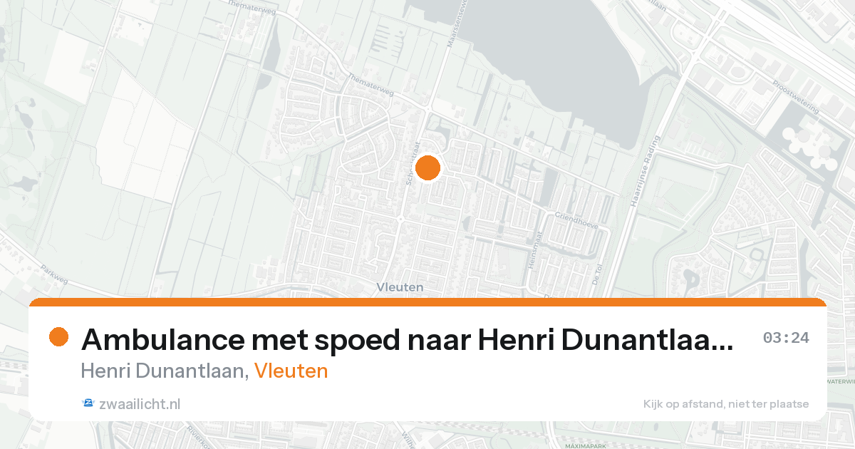 Ambulance met spoed naar Henri Dunantlaan in Vleuten — 25 aug 2026