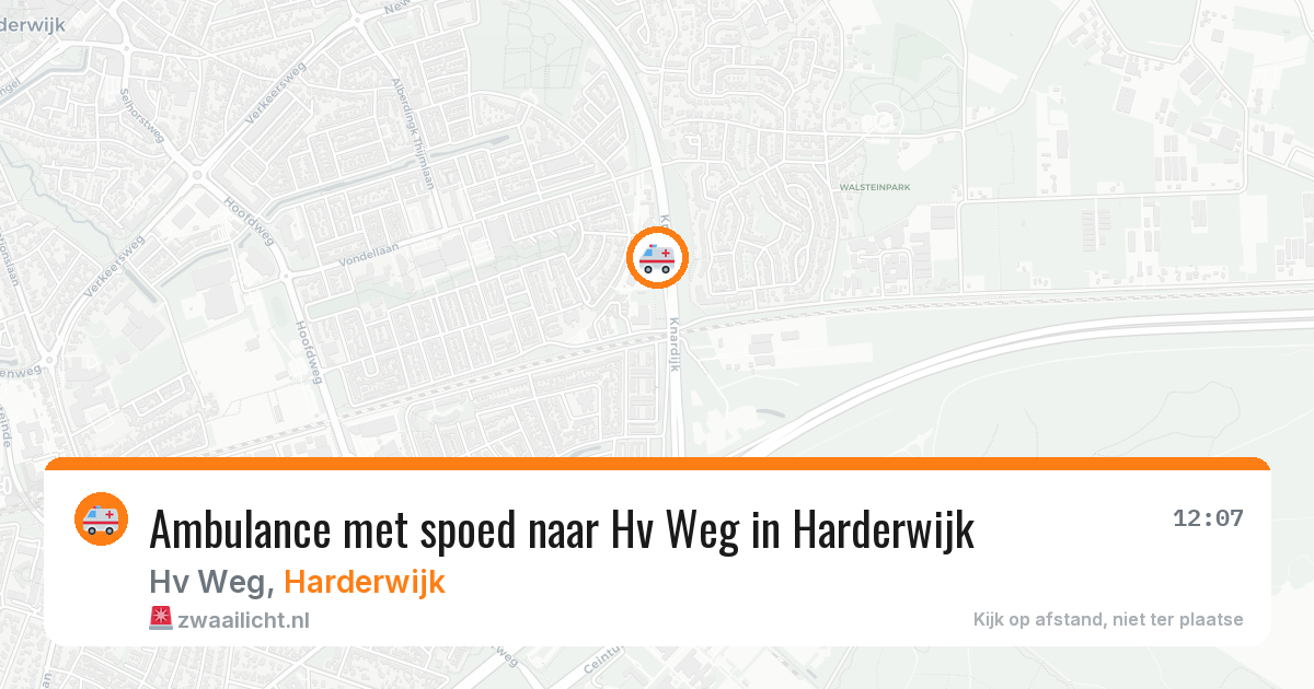 Ambulance met spoed naar Hv Weg in Harderwijk — 11 aug 2026