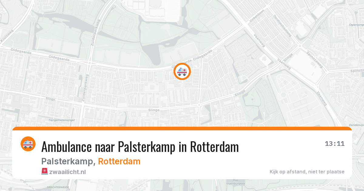 Ambulance naar Palsterkamp in Rotterdam — 14 aug 2026