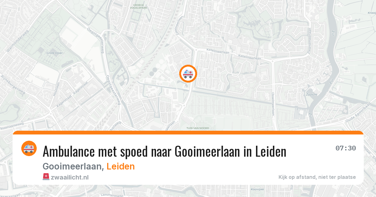 Ambulance met spoed naar Gooimeerlaan in Leiden — 13 jul 2026