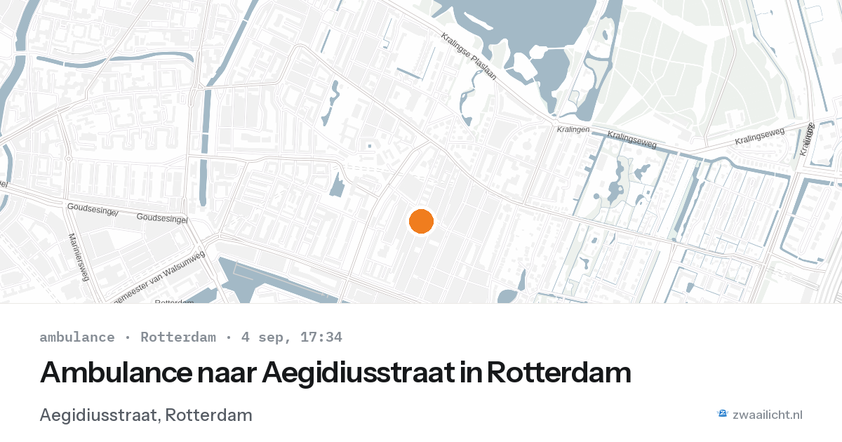 Ambulance naar Aegidiusstraat in Rotterdam — 4 sep 2026