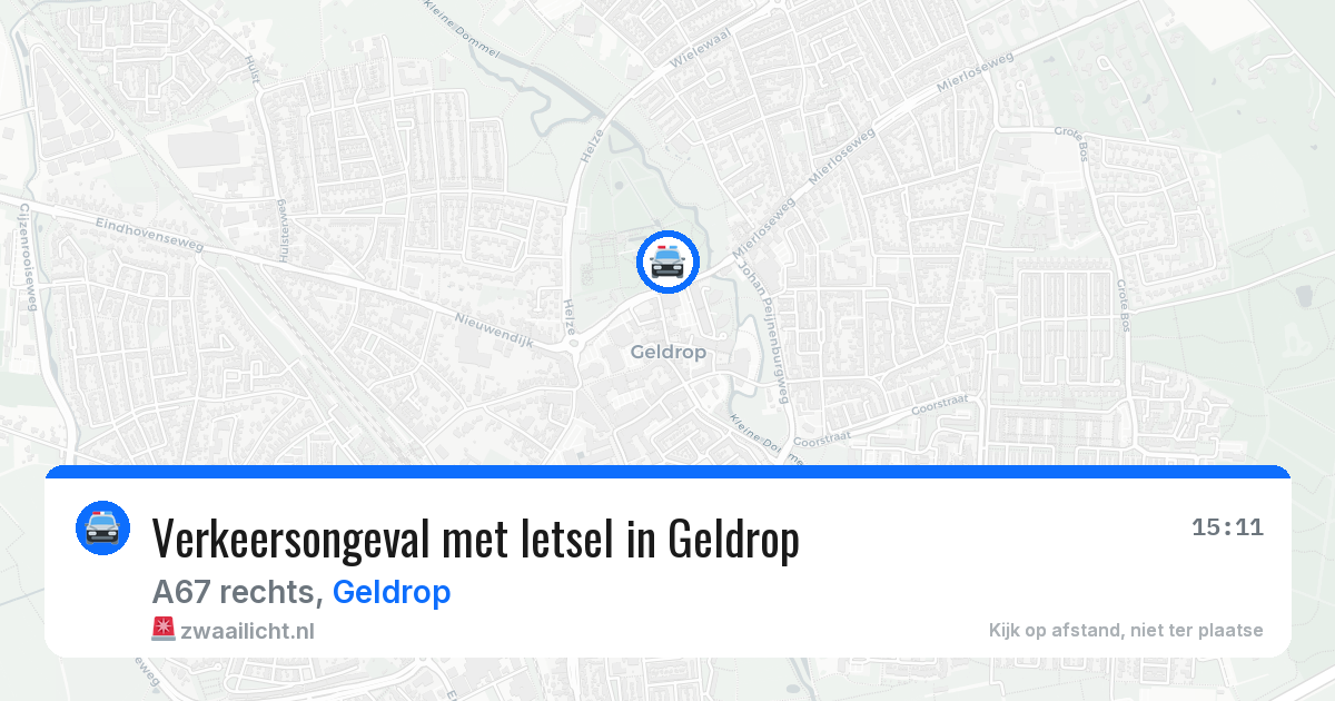 Verkeersongeval met letsel in Geldrop — 24 mei 2026