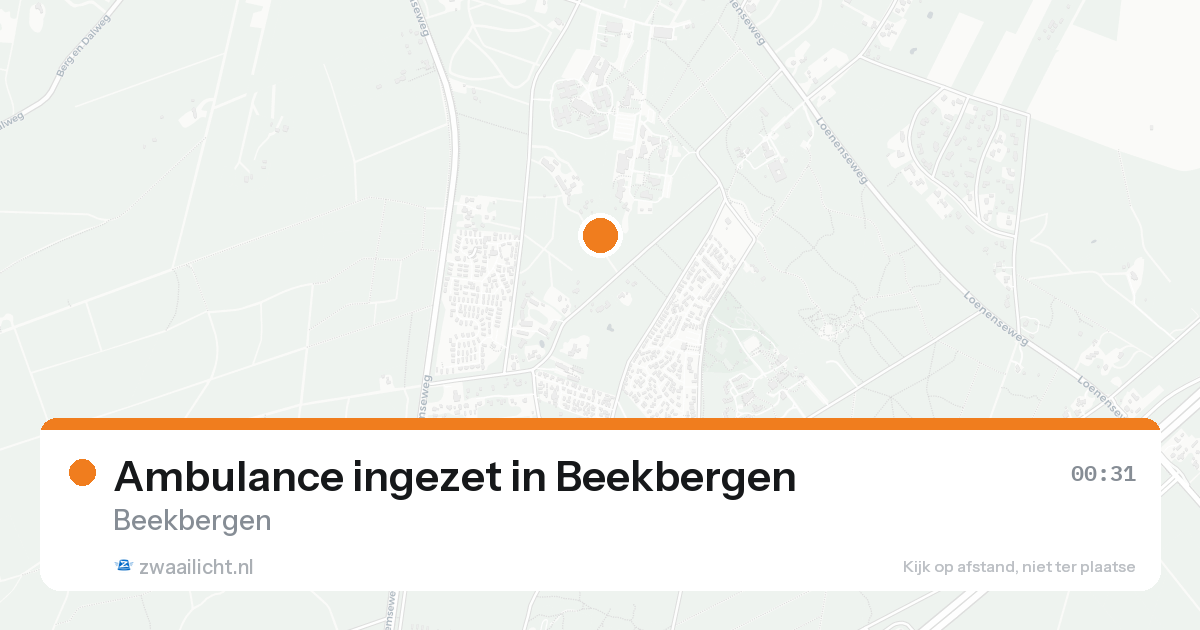 Ambulance ingezet in Beekbergen — 15 aug 2026