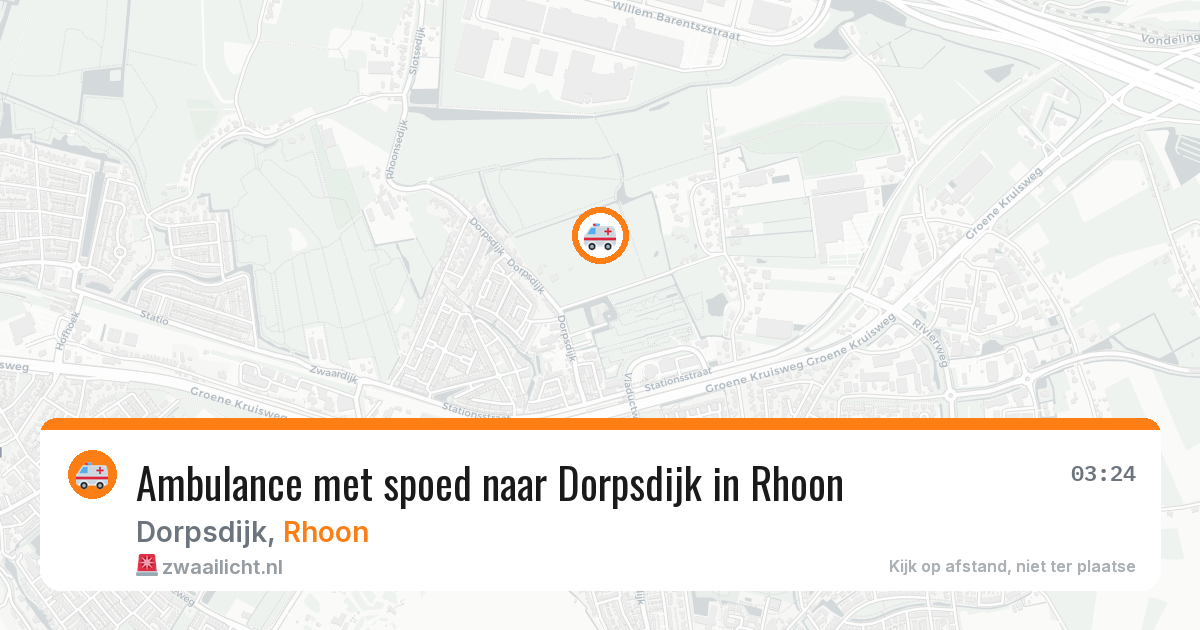 Ambulance met spoed naar Dorpsdijk in Rhoon — 15 mei 2026