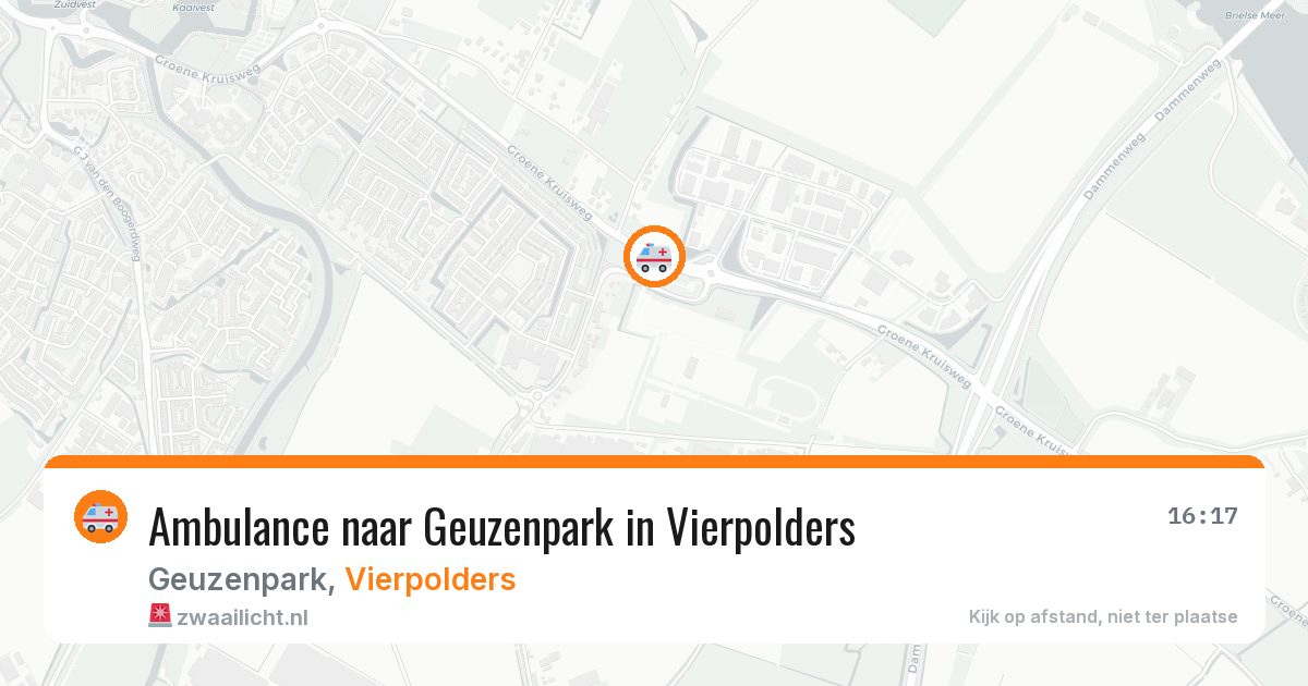 Ambulance naar Geuzenpark in Vierpolders — 14 mrt 2026