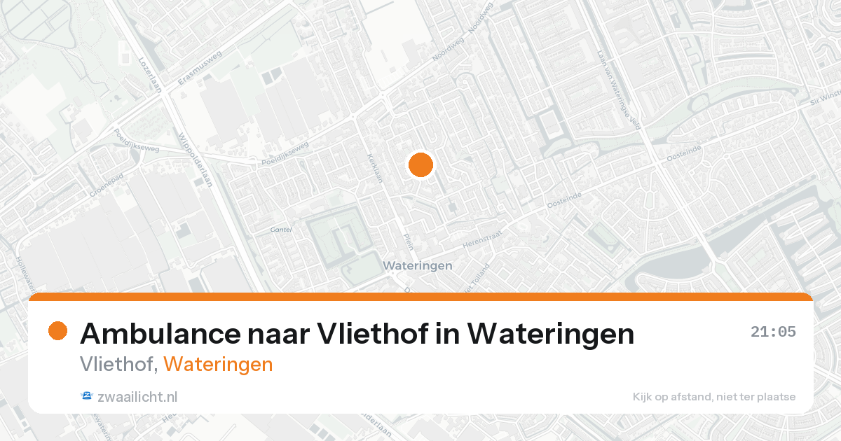 Ambulance naar Vliethof in Wateringen — 16 aug 2026