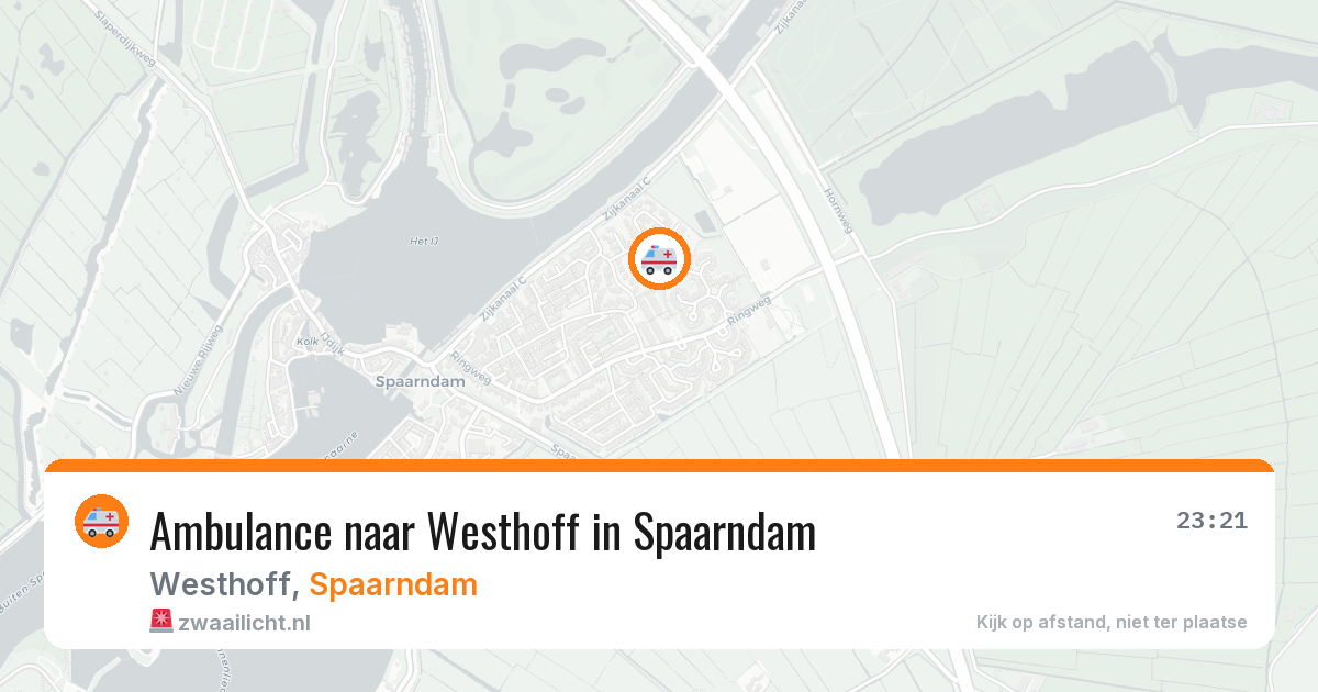 Ambulance naar Westhoff in Spaarndam — 24 mrt 2026