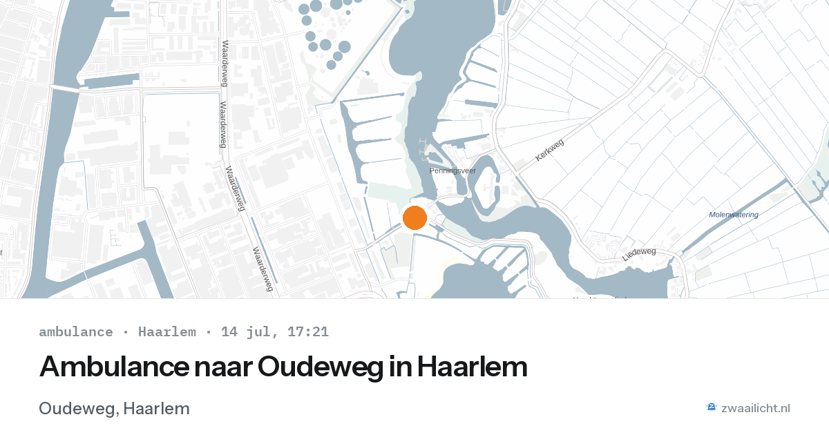 Ambulance naar Oudeweg in Haarlem — 14 jul 2026