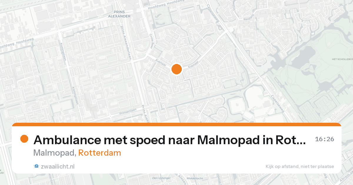 Ambulance met spoed naar Malmopad in Rotterdam — 20 aug 2026