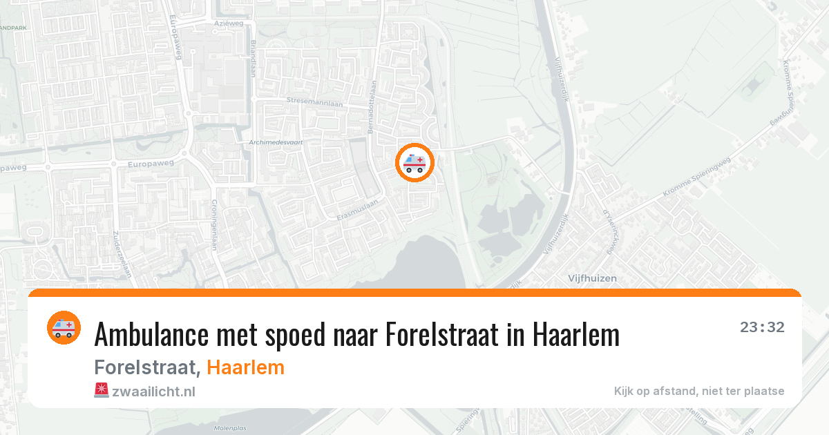 Ambulance met spoed naar Forelstraat in Haarlem — 6 apr 2026