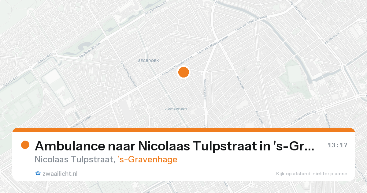 Ambulance naar Nicolaas Tulpstraat in 's-Gravenhage — 22 aug 2026