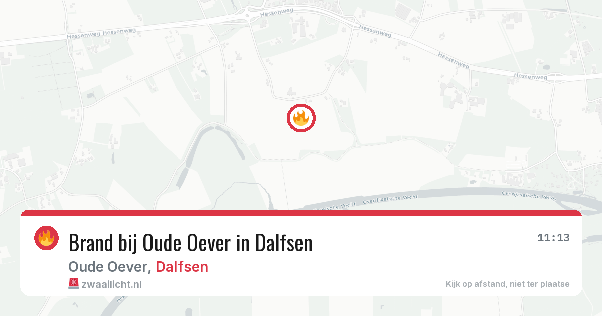 Brand bij Oude Oever in Dalfsen — 20 jun 2026