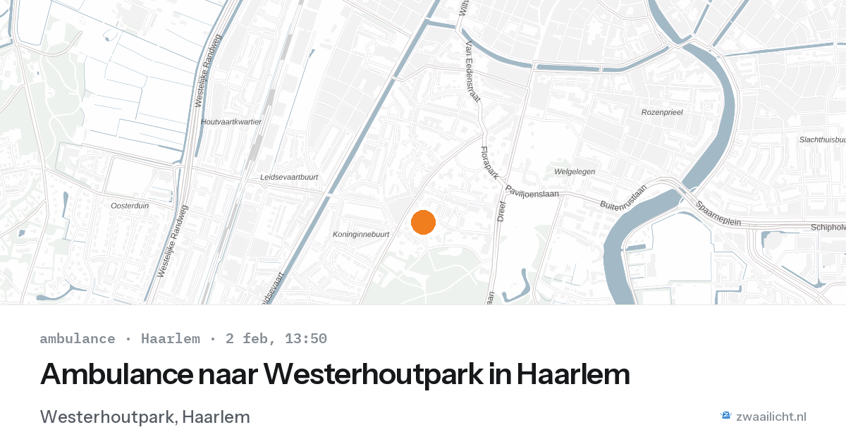 Ambulance naar Westerhoutpark in Haarlem — 2 feb 2026