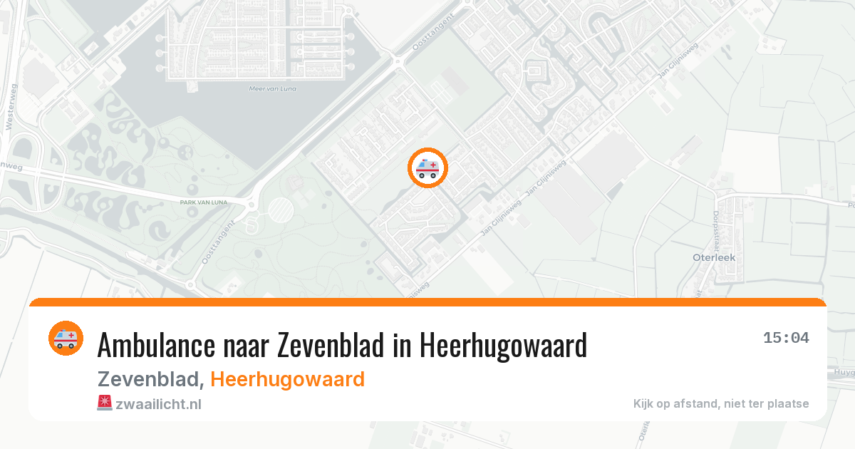 Ambulance naar Zevenblad in Heerhugowaard — 27 apr 2026