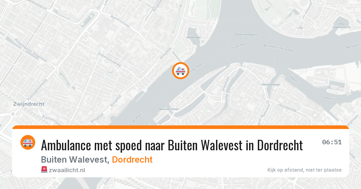 Ambulance met spoed naar Buiten Walevest in Dordrecht — 15 apr 2026