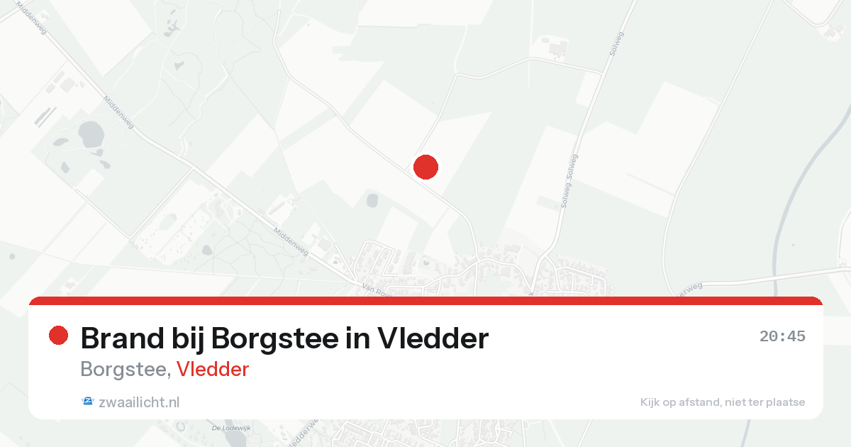 Brand bij Borgstee in Vledder — 14 aug 2026