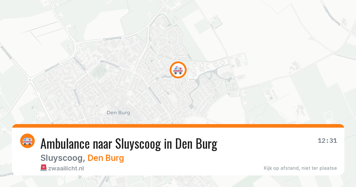 Ambulance naar Sluyscoog in Den Burg — 13 aug 2026