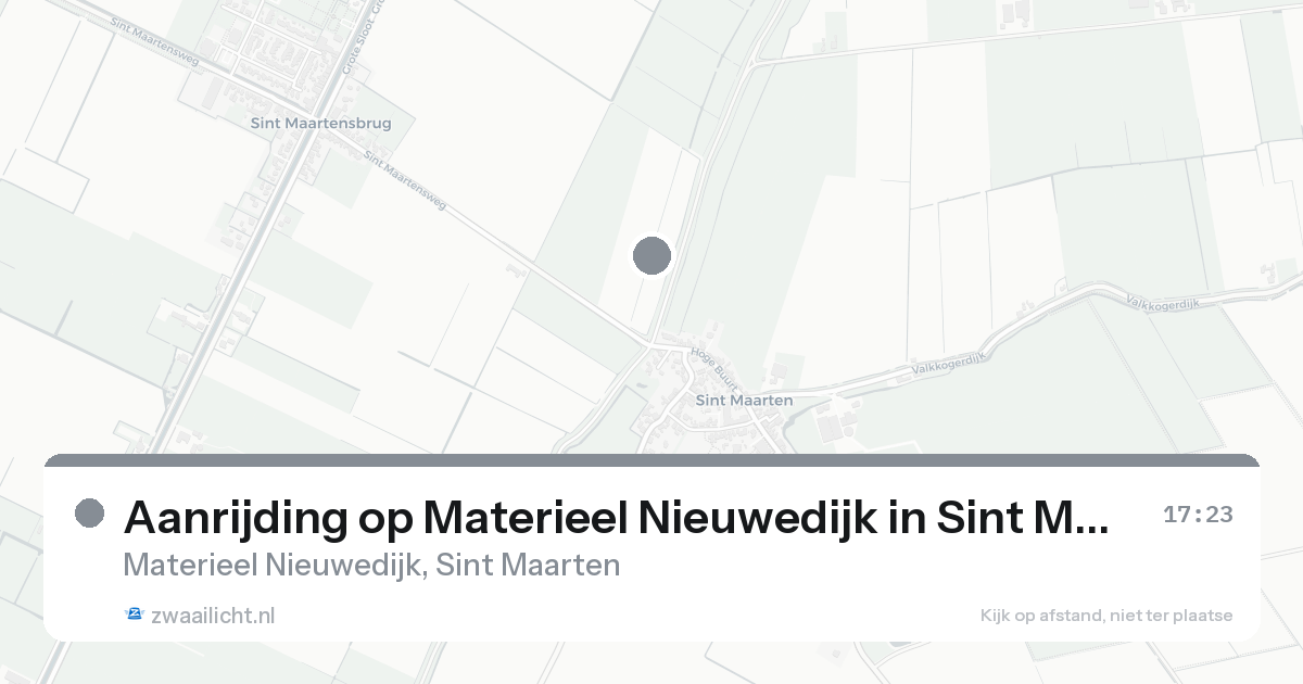Aanrijding op Materieel Nieuwedijk in Sint Maarten — 7 feb 2026