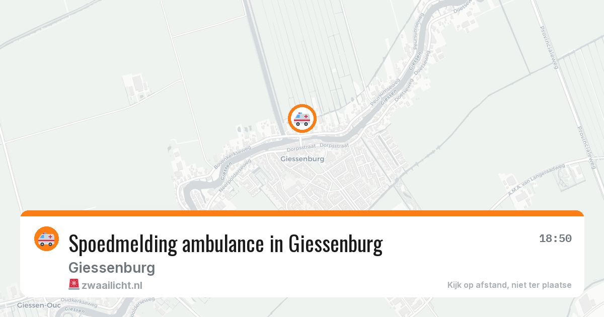 Spoedmelding ambulance in Giessenburg — 15 jun 2026