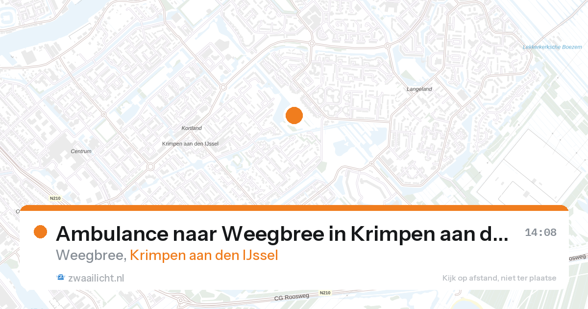Ambulance naar Weegbree in Krimpen aan den IJssel — 28 aug 2026