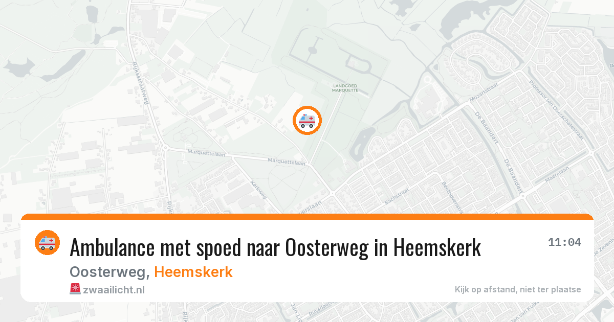 Ambulance met spoed naar Oosterweg in Heemskerk — 22 mei 2026