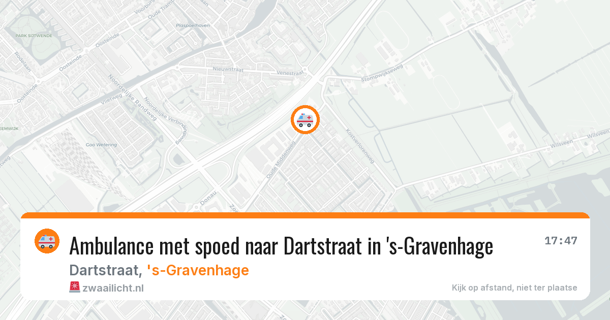 Ambulance met spoed naar Dartstraat in 's-Gravenhage — 14 jun 2026