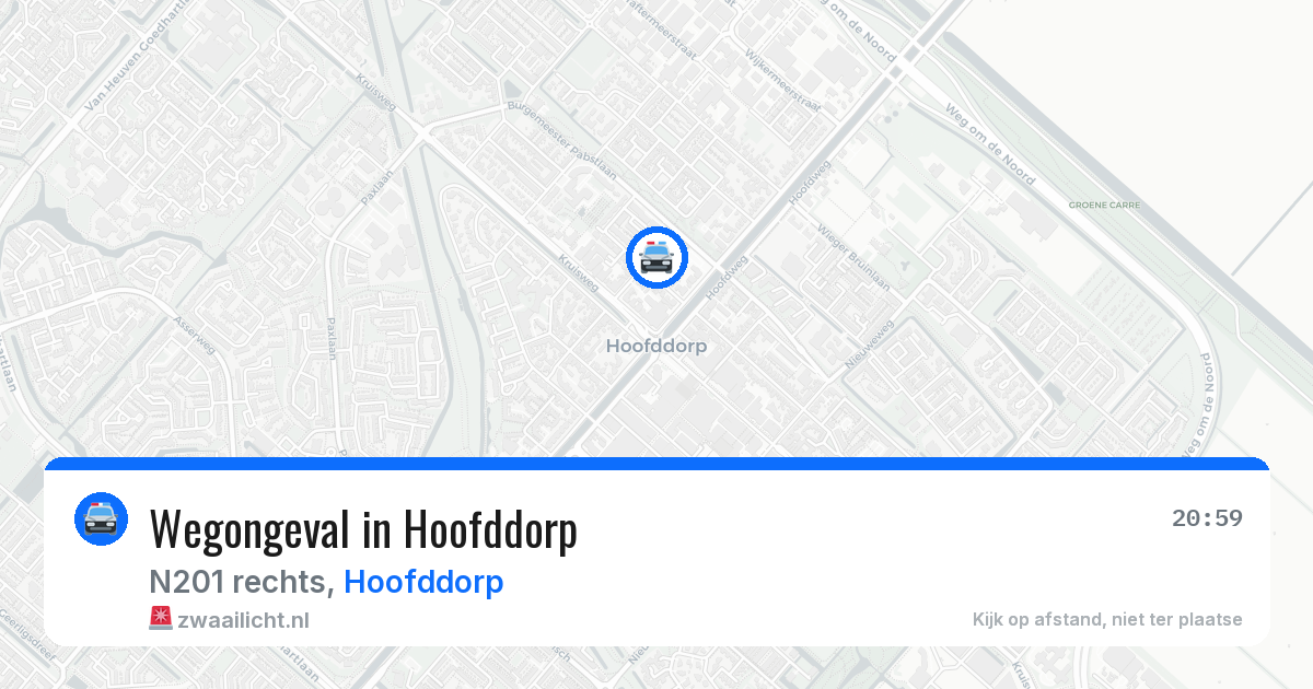 Wegongeval in Hoofddorp — 28 jun 2026