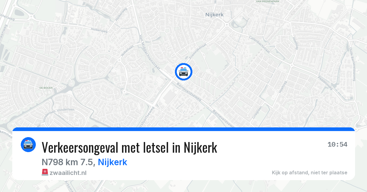 Verkeersongeval met letsel in Nijkerk — 21 apr 2026