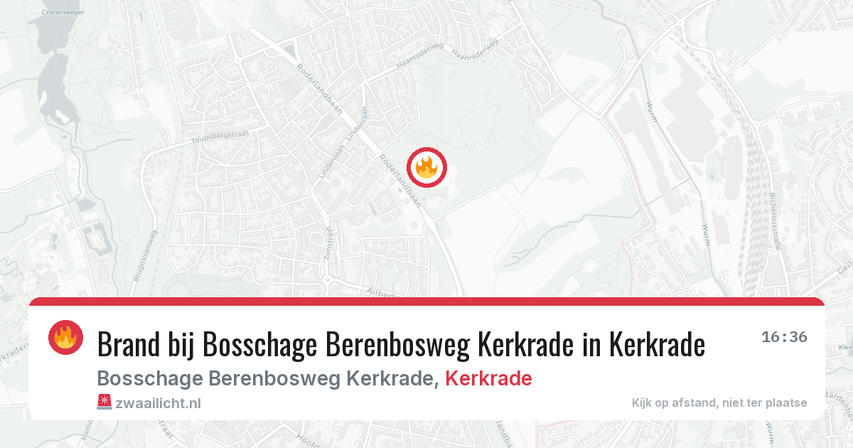Brand bij Bosschage Berenbosweg Kerkrade in Kerkrade — 28 jul 2026