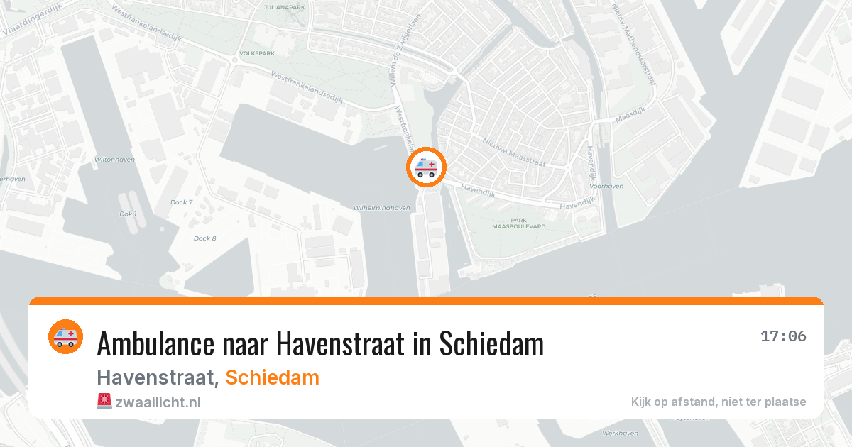 Ambulance naar Havenstraat in Schiedam — 16 mrt 2026