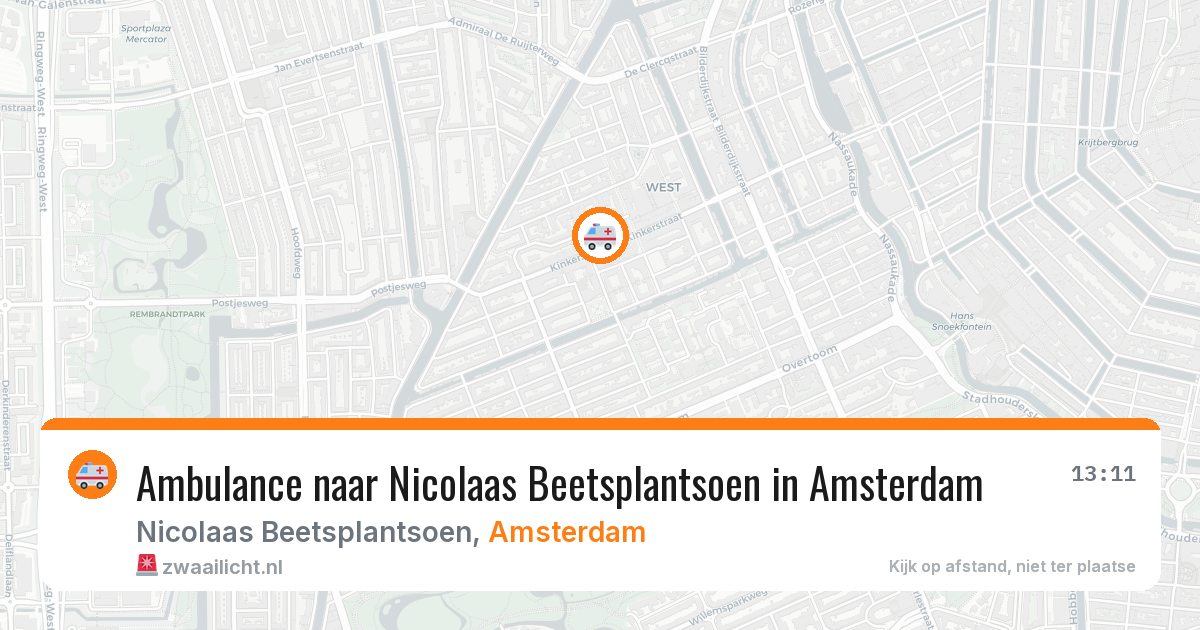 Ambulance naar Nicolaas Beetsplantsoen in Amsterdam — 22 mei 2026