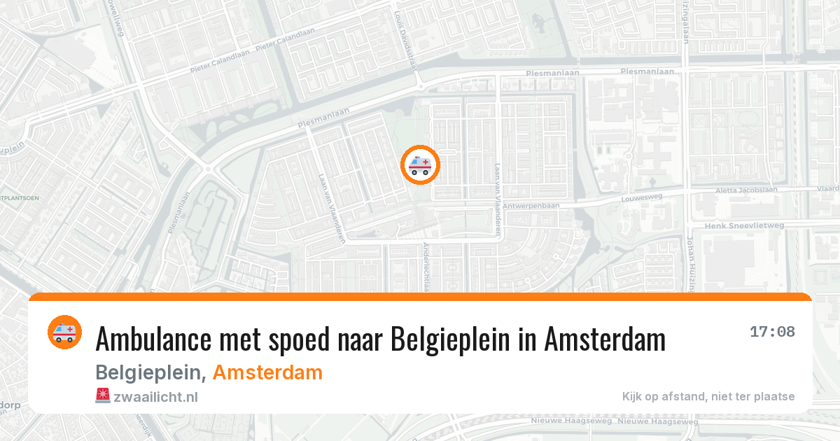 Ambulance met spoed naar Belgieplein in Amsterdam — 14 jul 2026