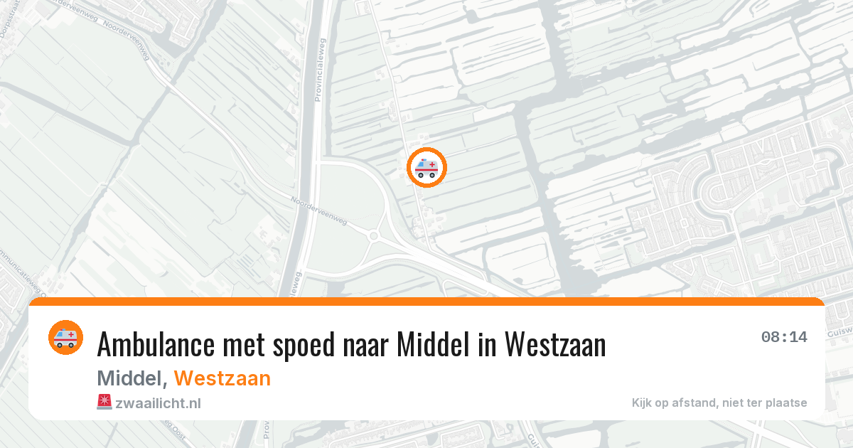 Ambulance met spoed naar Middel in Westzaan — 21 jan 2026