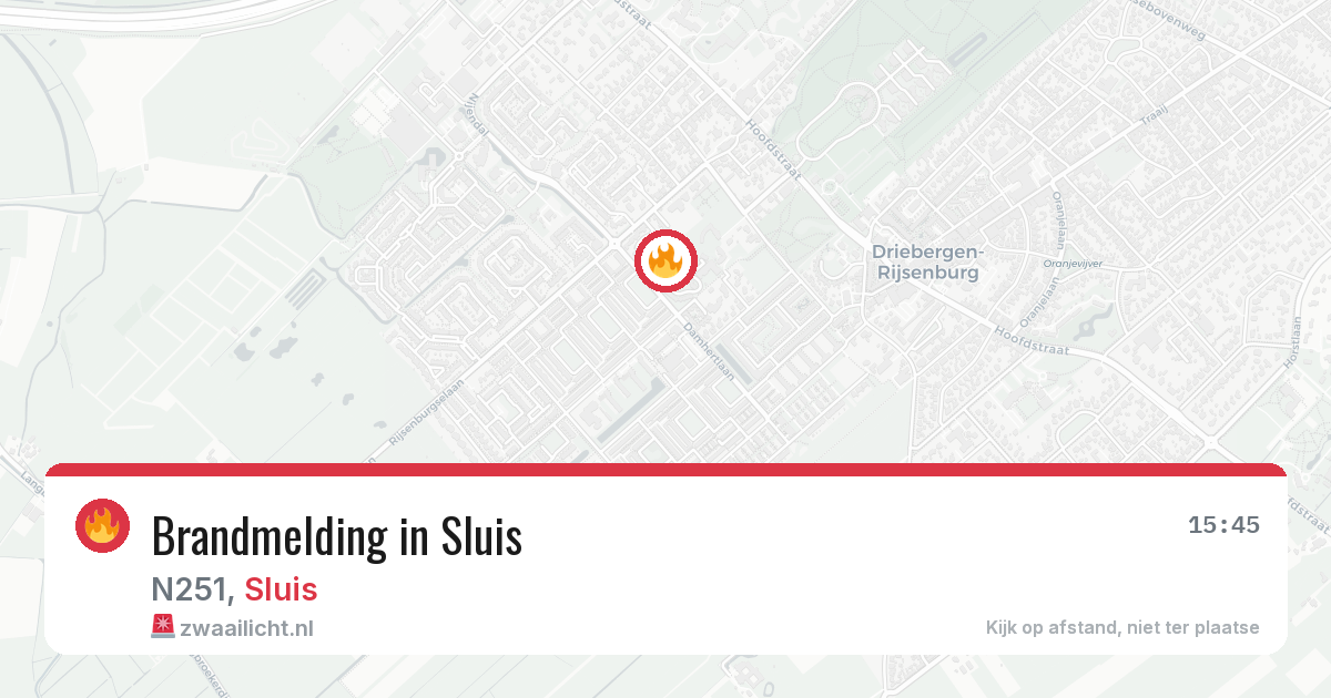 Brandmelding in Sluis — 8 apr 2026