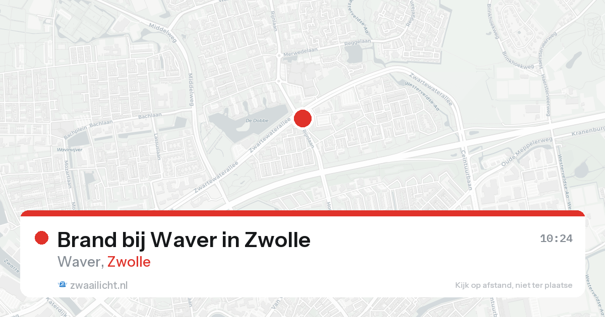 Brand bij Waver in Zwolle — 24 aug 2026